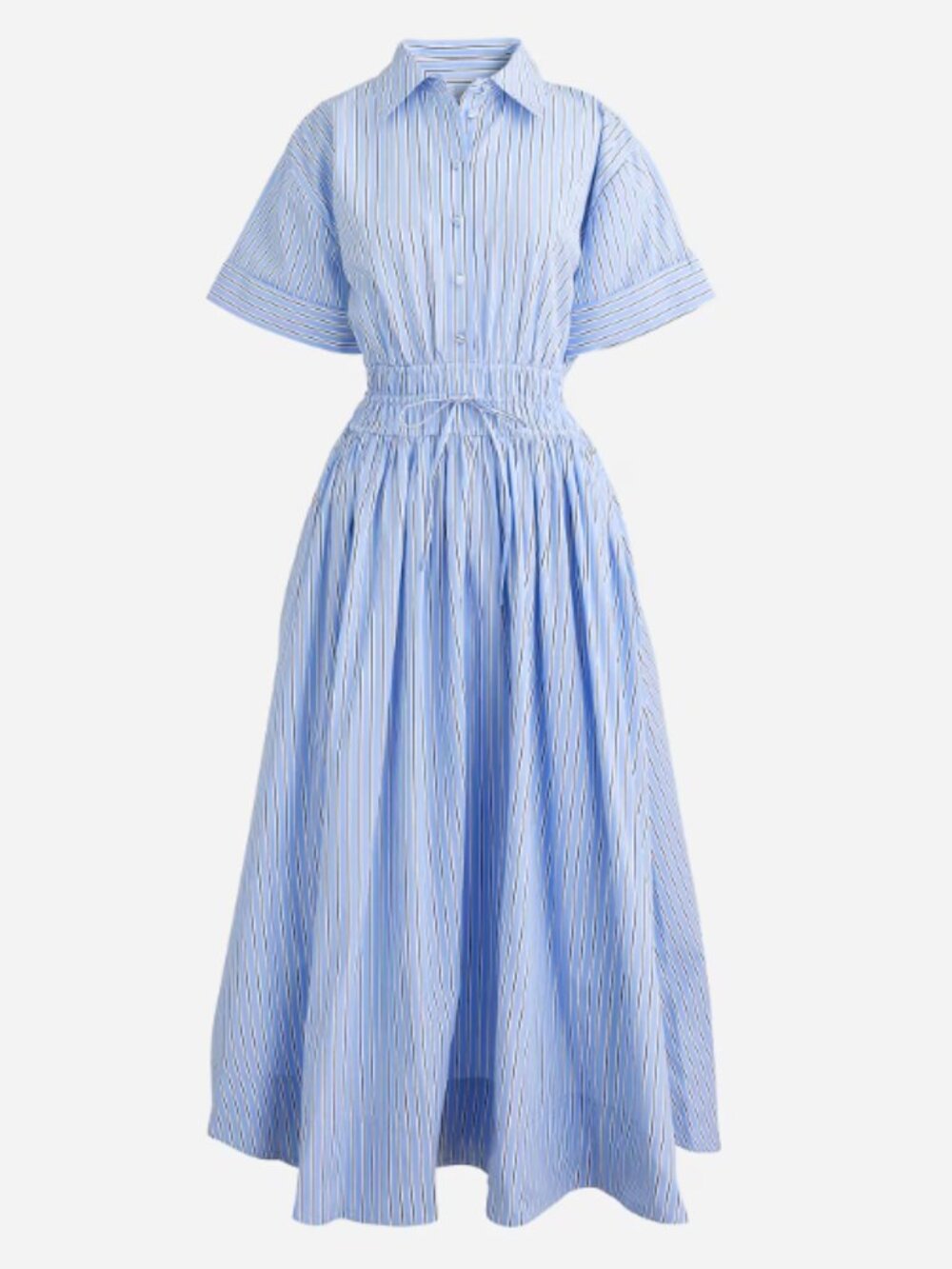 J.Crew Elena Shirtdress in Striped Cotton Poplin